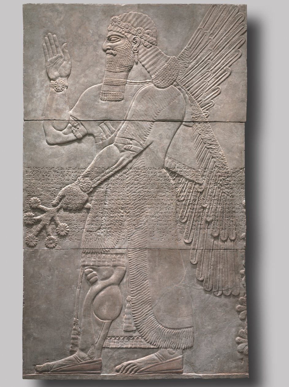 Üdvözlő védőszellem, ie 883-859 alkotó: Assyrian