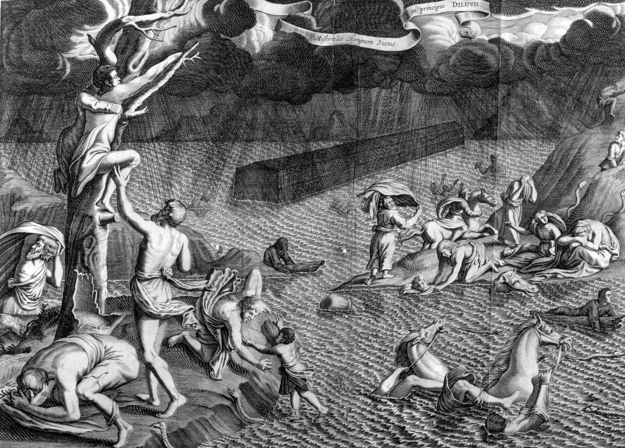 Az özönvíz jelenete, 1675 alkotó: Athanasius Kircher