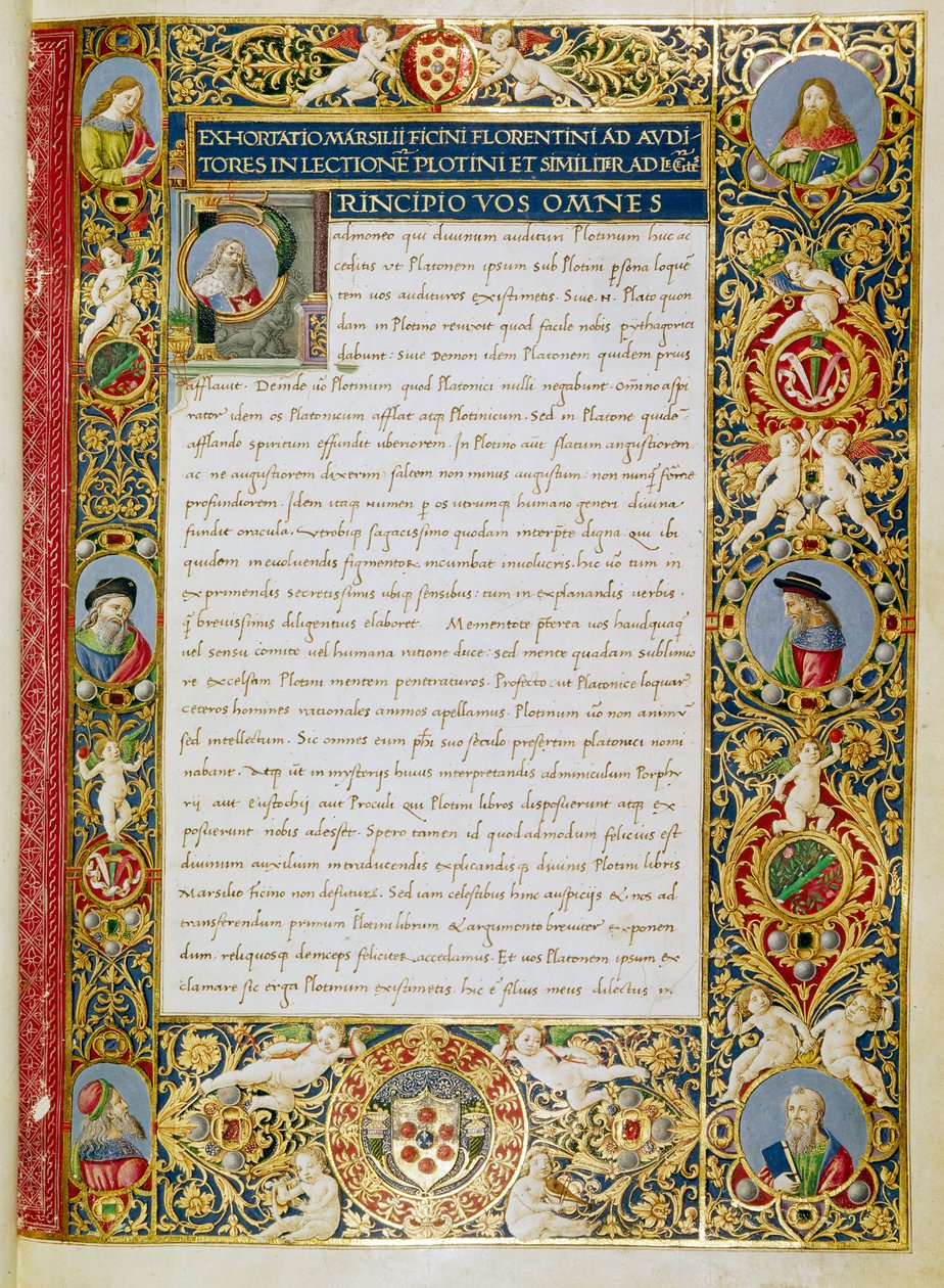 Ms. Plut. 82,10; c. 21a, az Enneadesből alkotó: Attavante di Gabriello di Vanti di Bartolo