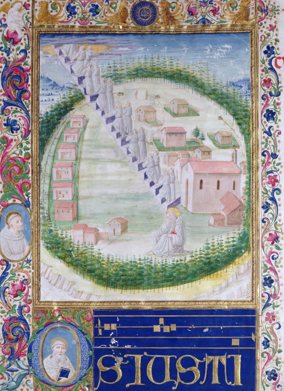Szent Romauld álma (951-1027 körül) 1502 körül alkotó: Attavante di Gabriello di Vanti di Bartolo