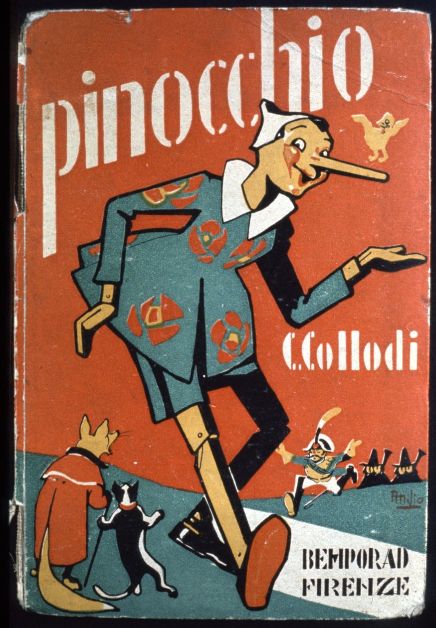 Pinokkió, 1930 körüli (illusztráció) alkotó: Attilio Mussino