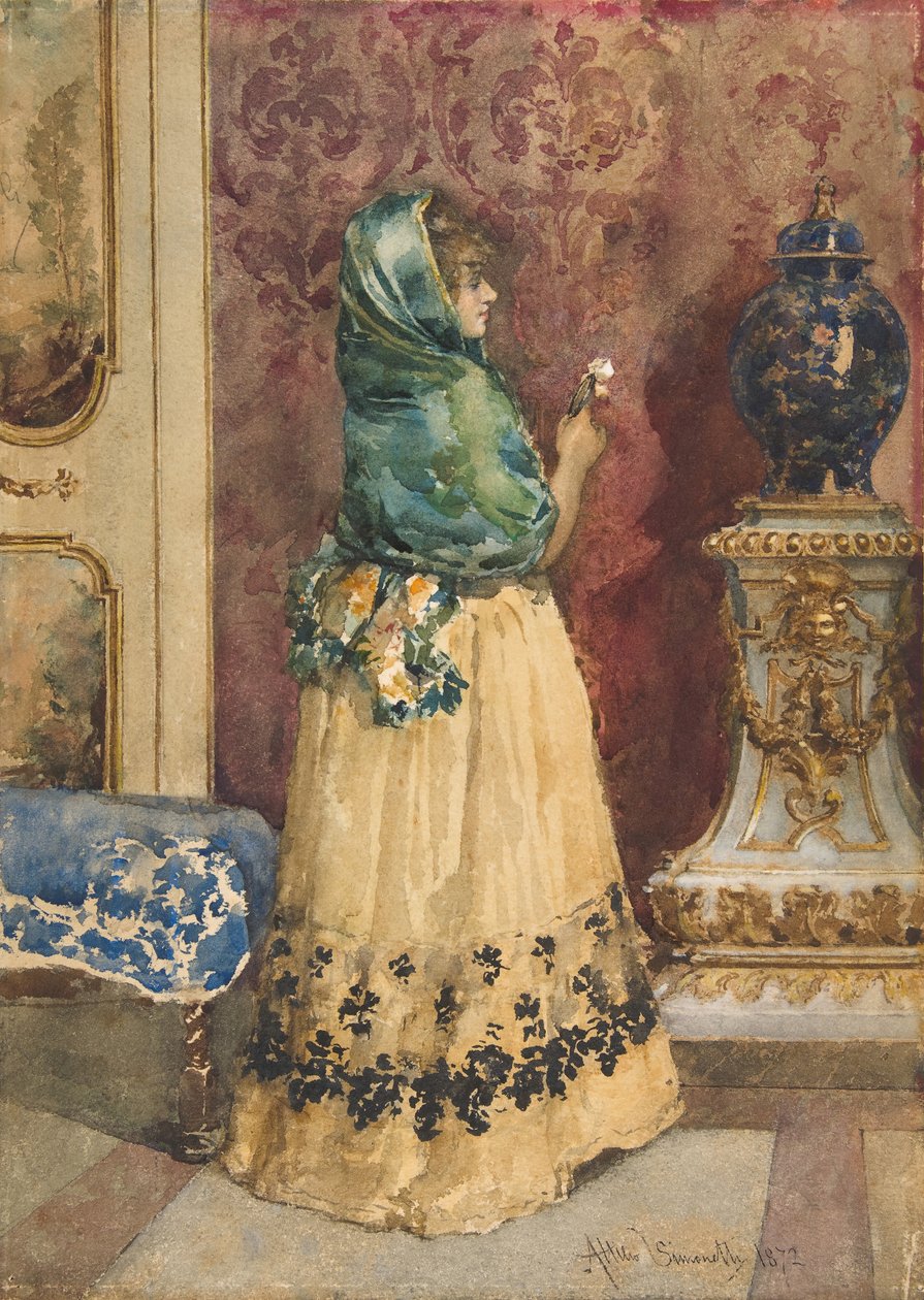 A miniatűr, kb. 1863-1925. alkotó: Attilio Simonetti