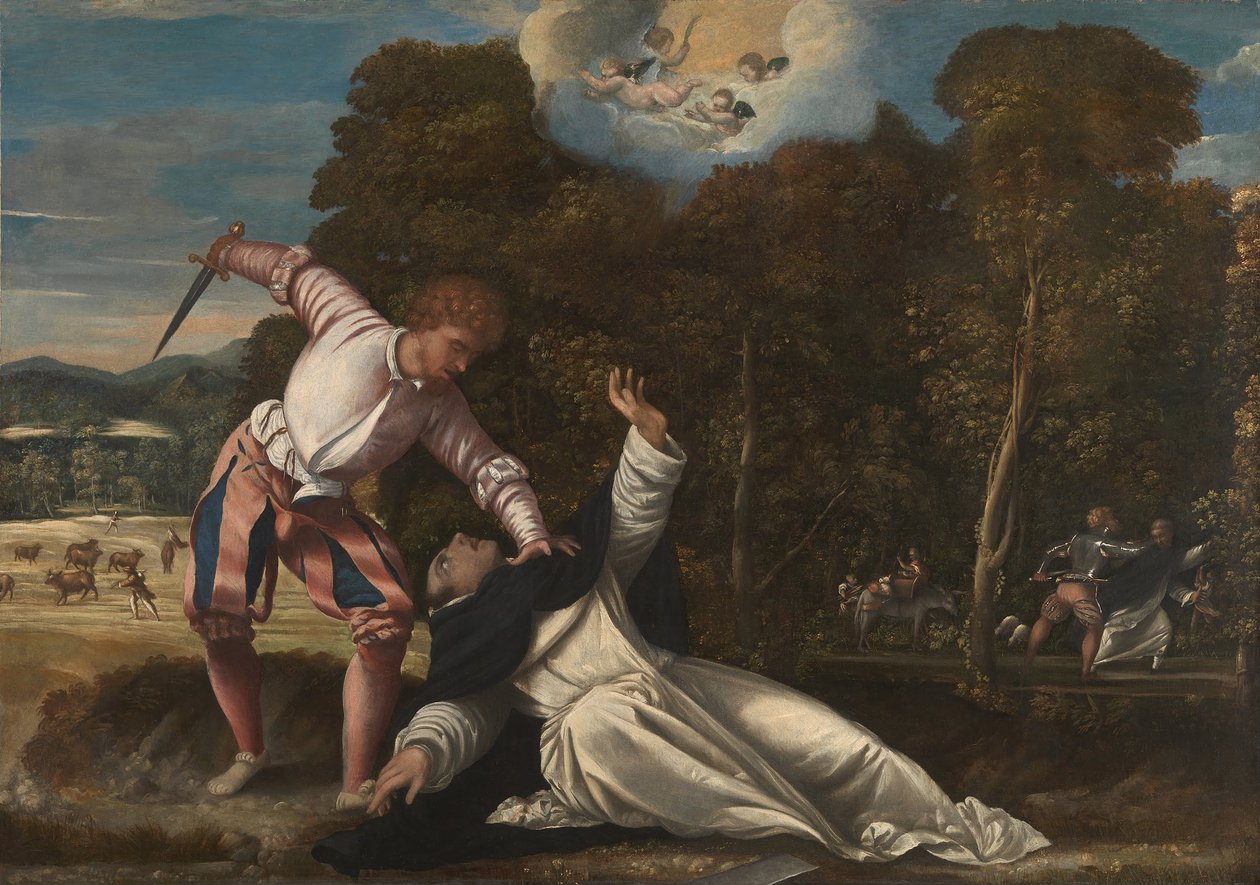 Szent Péter vértanú halála alkotó: Attributed to Bernardino da Asola