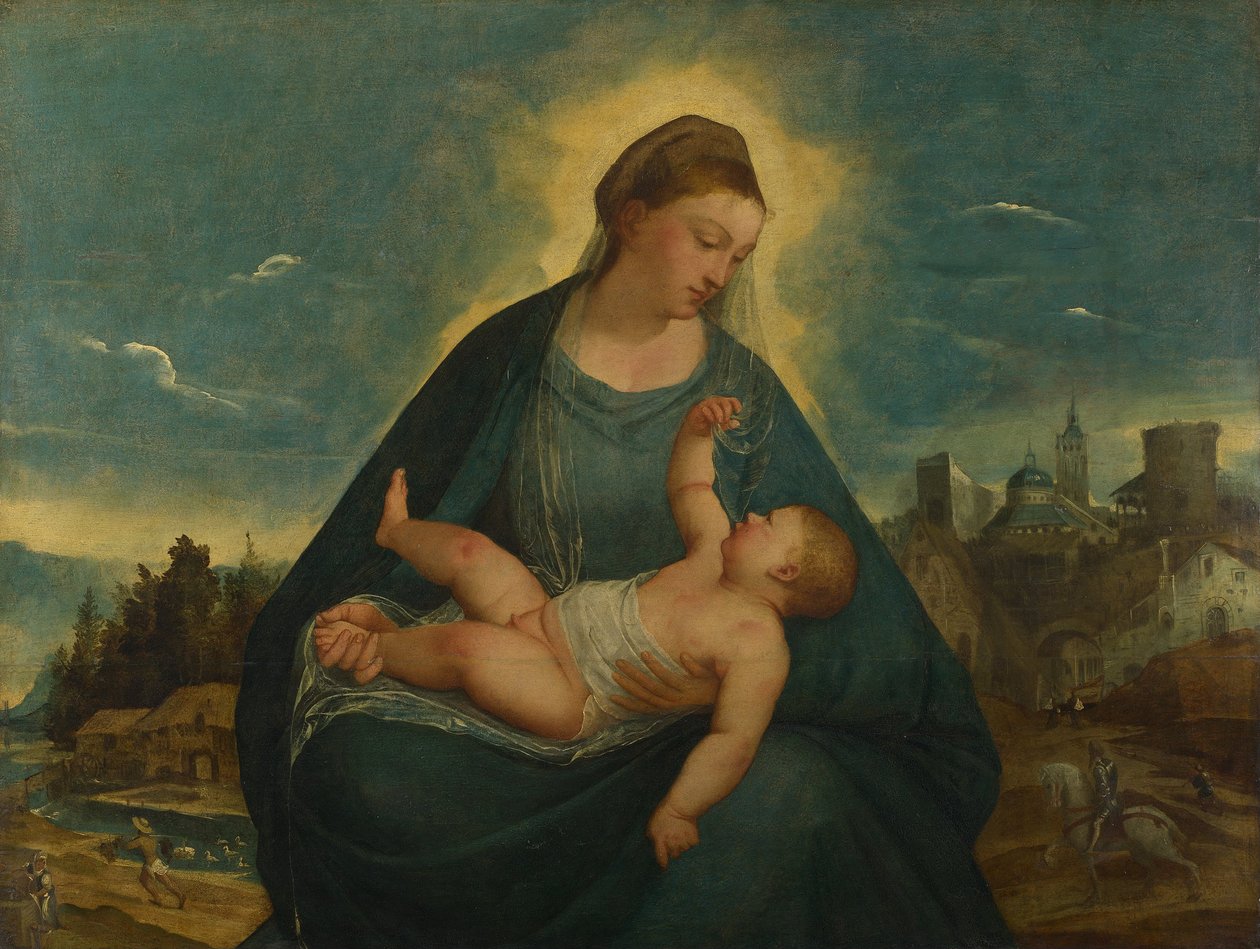 A Madonna és a gyermek alkotó: Attributed to Bernardino da Asola