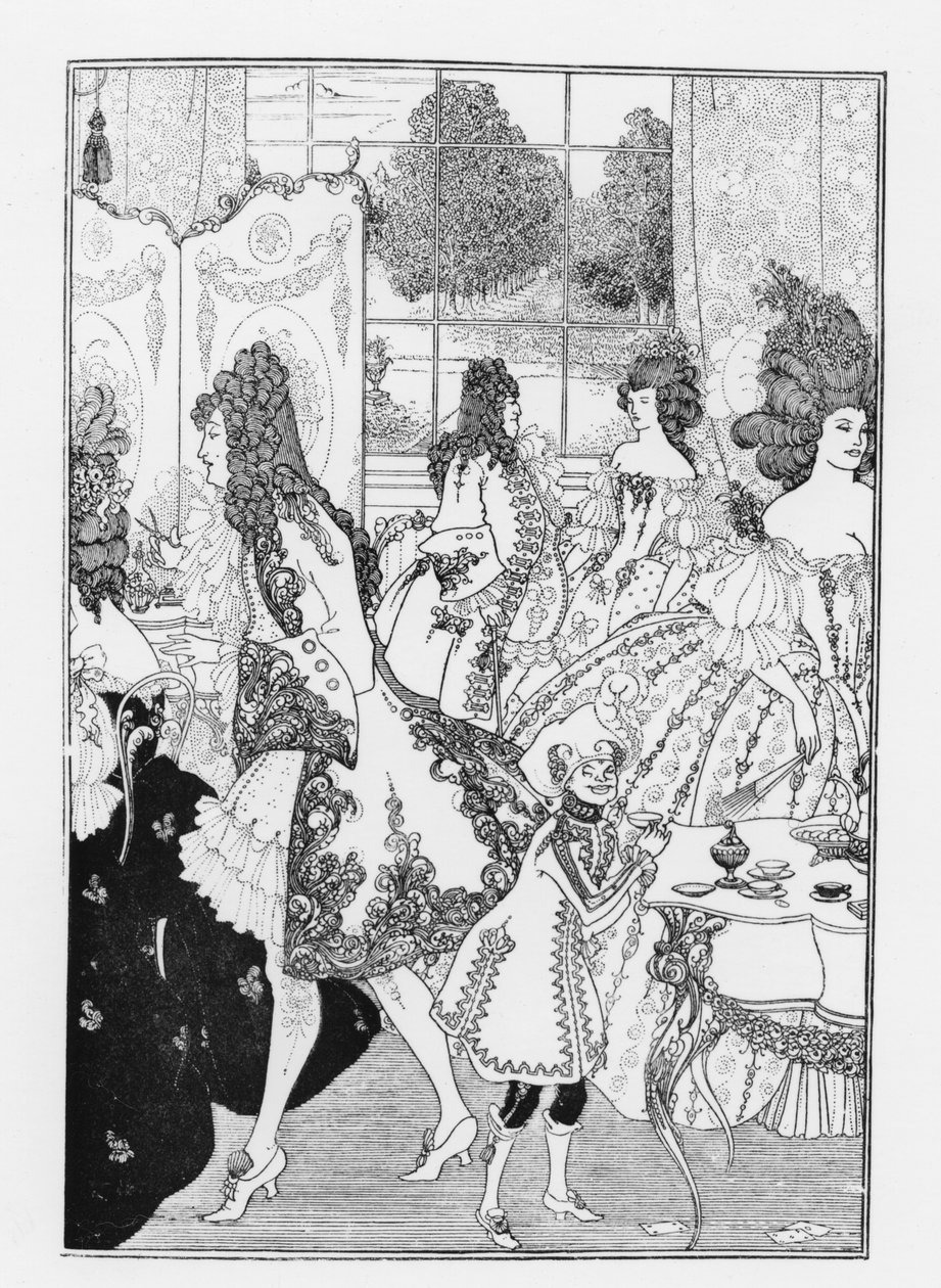Illusztráció Alexander Pope (1688-1744) „A zár megerőszakolásához” alkotó: Aubrey Beardsley