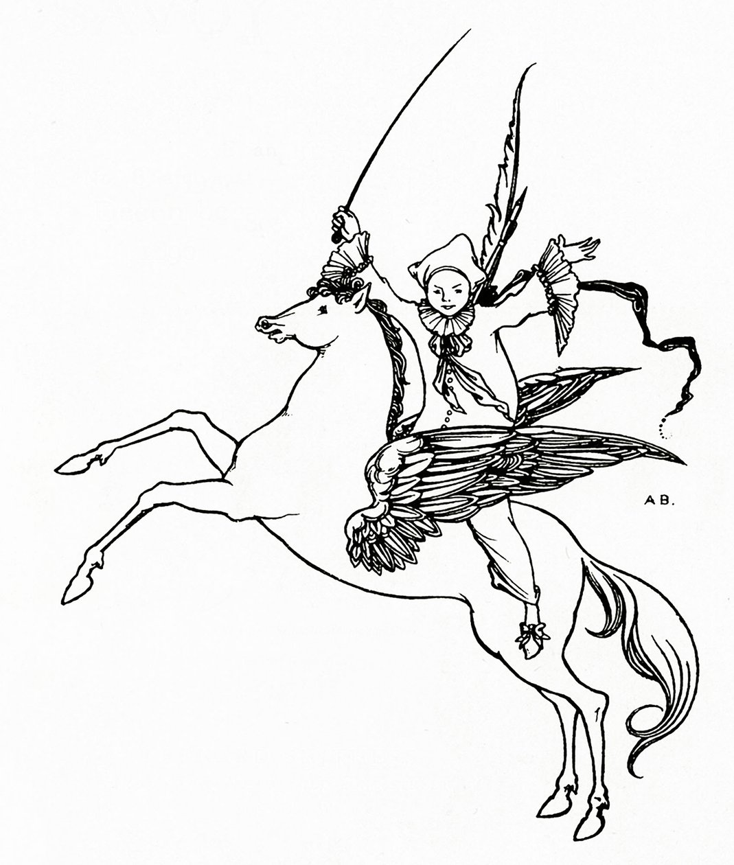 Korong a Pegasuson, 1894 alkotó: Aubrey Beardsley