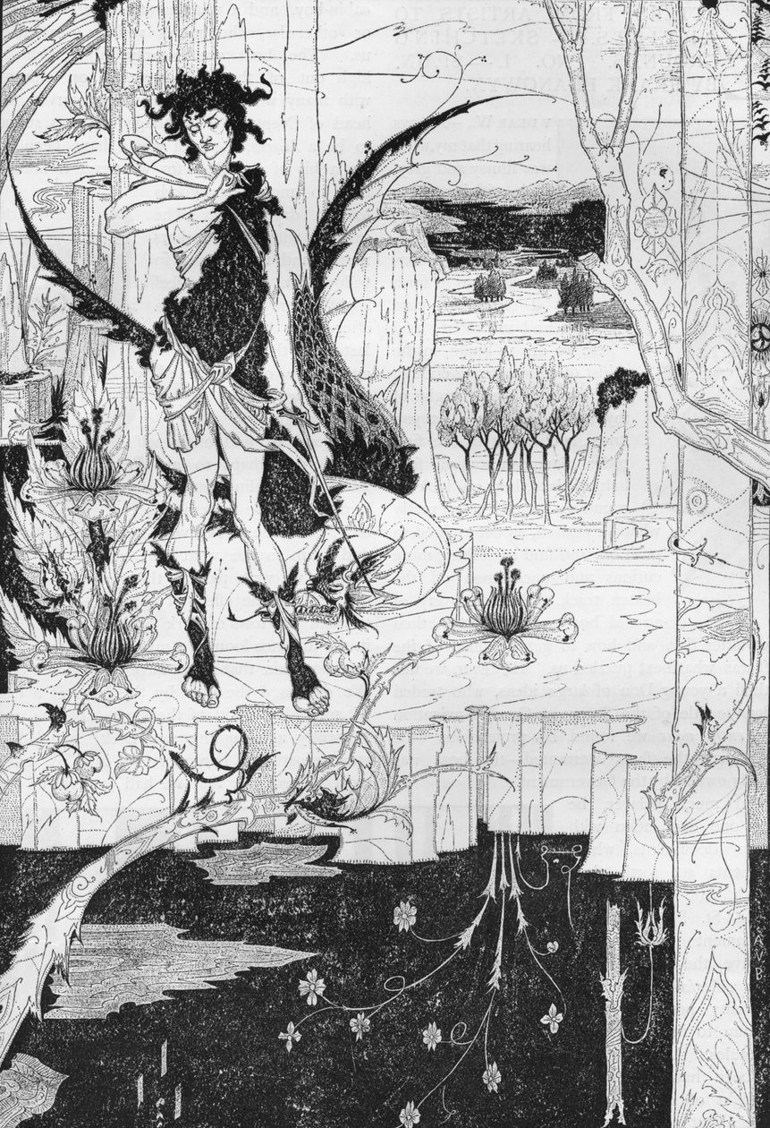 Siegfried, II. felvonás, 1893 alkotó: Aubrey Beardsley