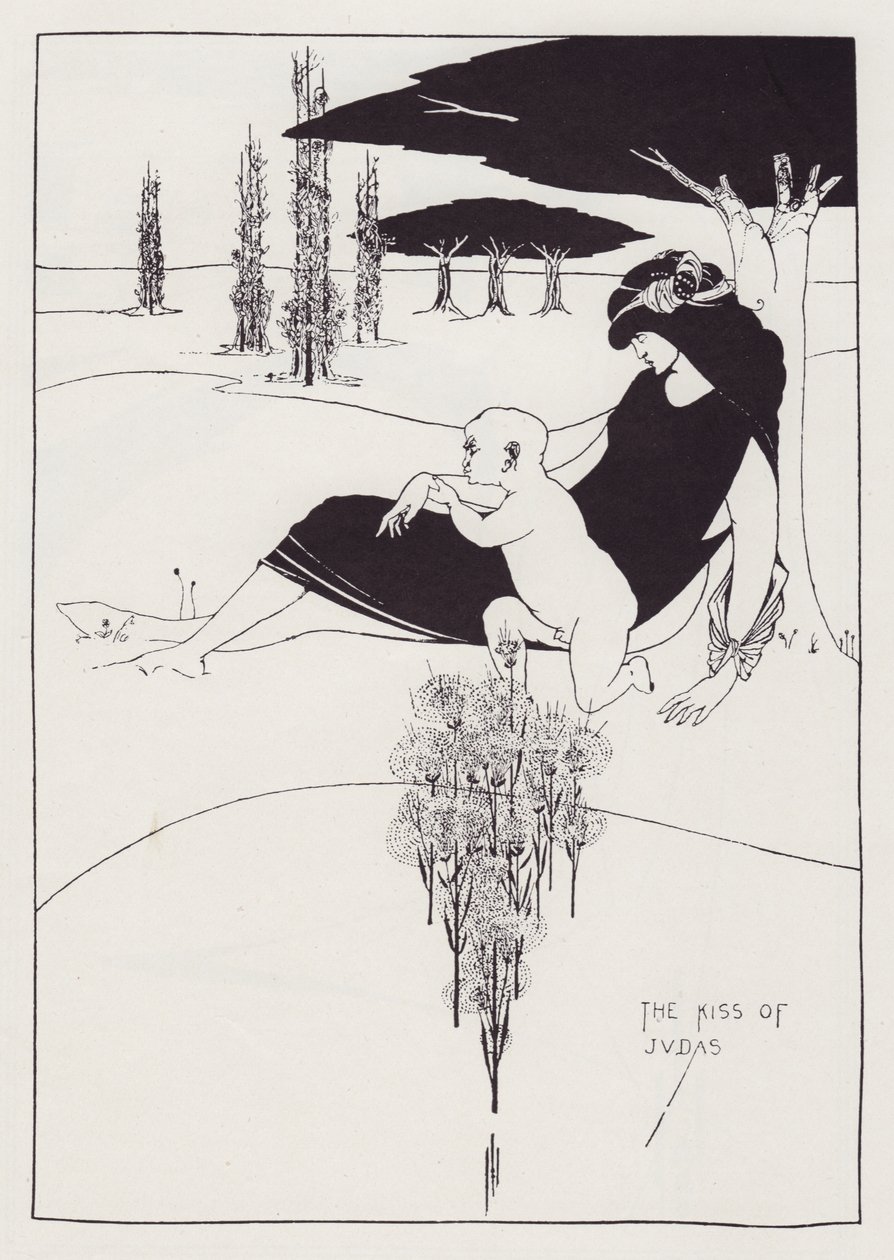 Júdás csókja, 1893. alkotó: Aubrey Beardsley
