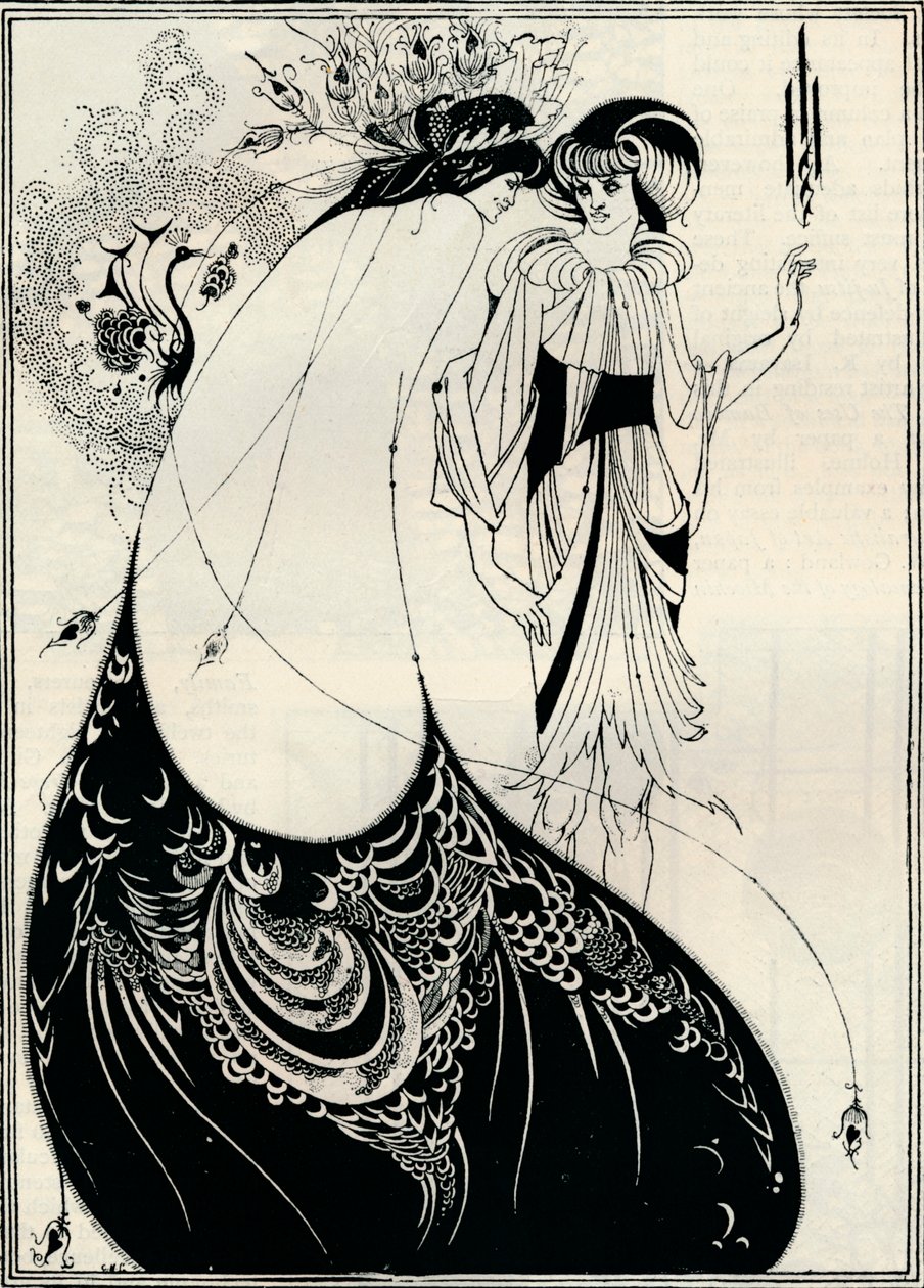 A pávalány, 1893 alkotó: Aubrey Beardsley