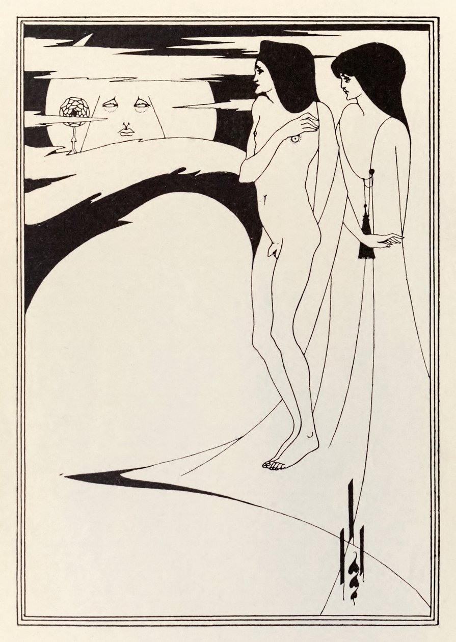 "A nő és a hold" alkotó: Aubrey Beardsley