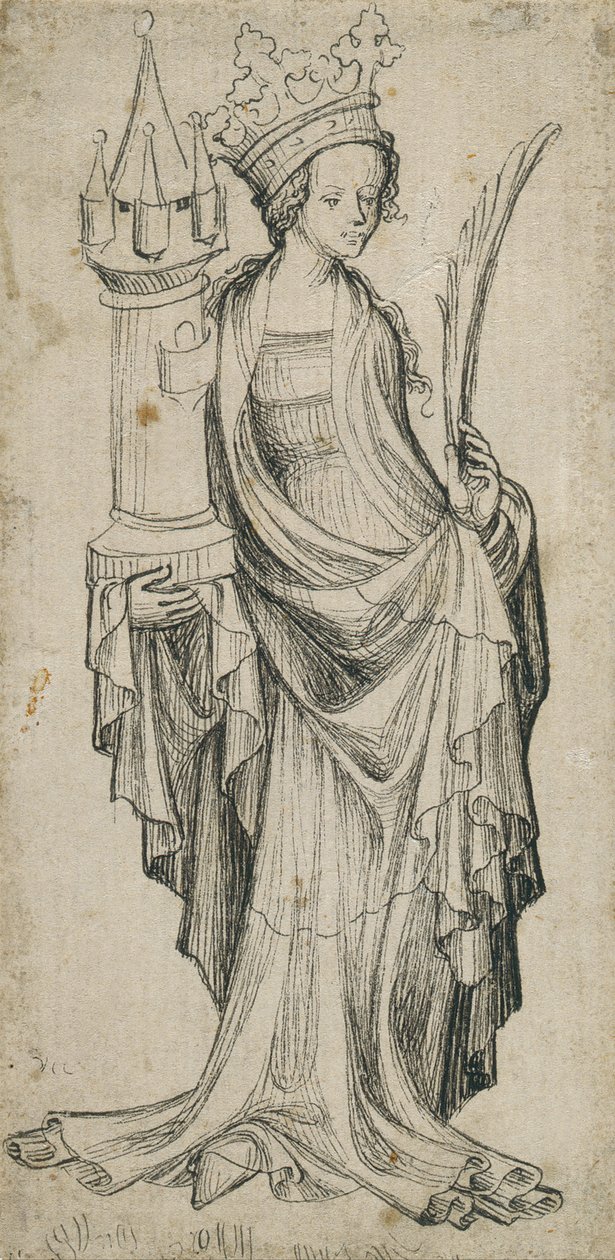 Szent Barbara alkotó: Augsburger Meister