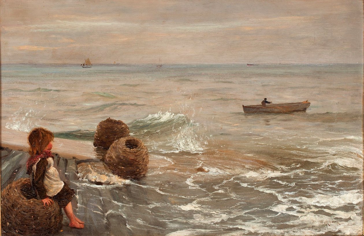 Lány a rakparton alkotó: August Hagborg