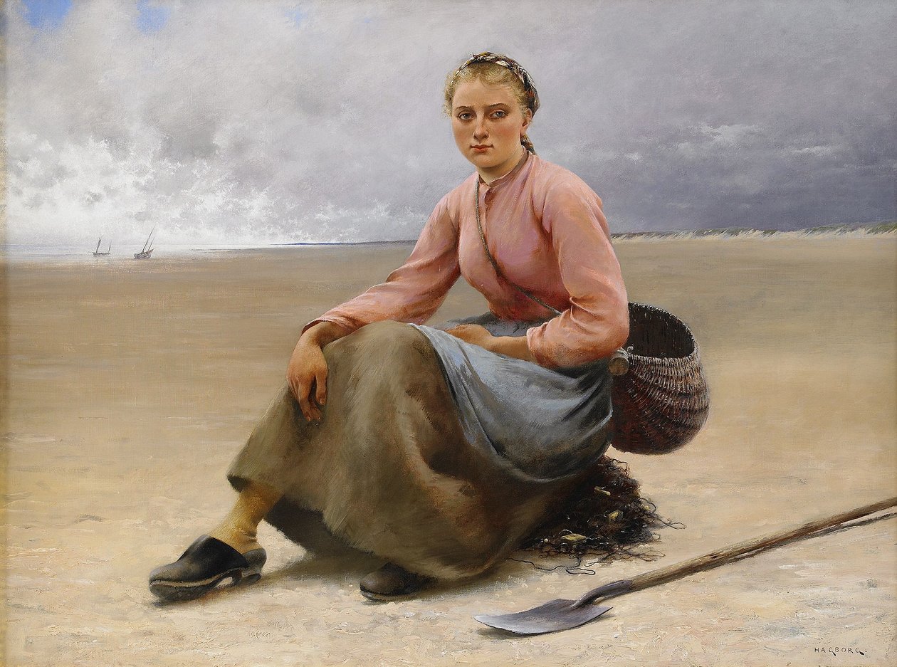 Osztrigaszedő - Bretagne alkotó: August Hagborg