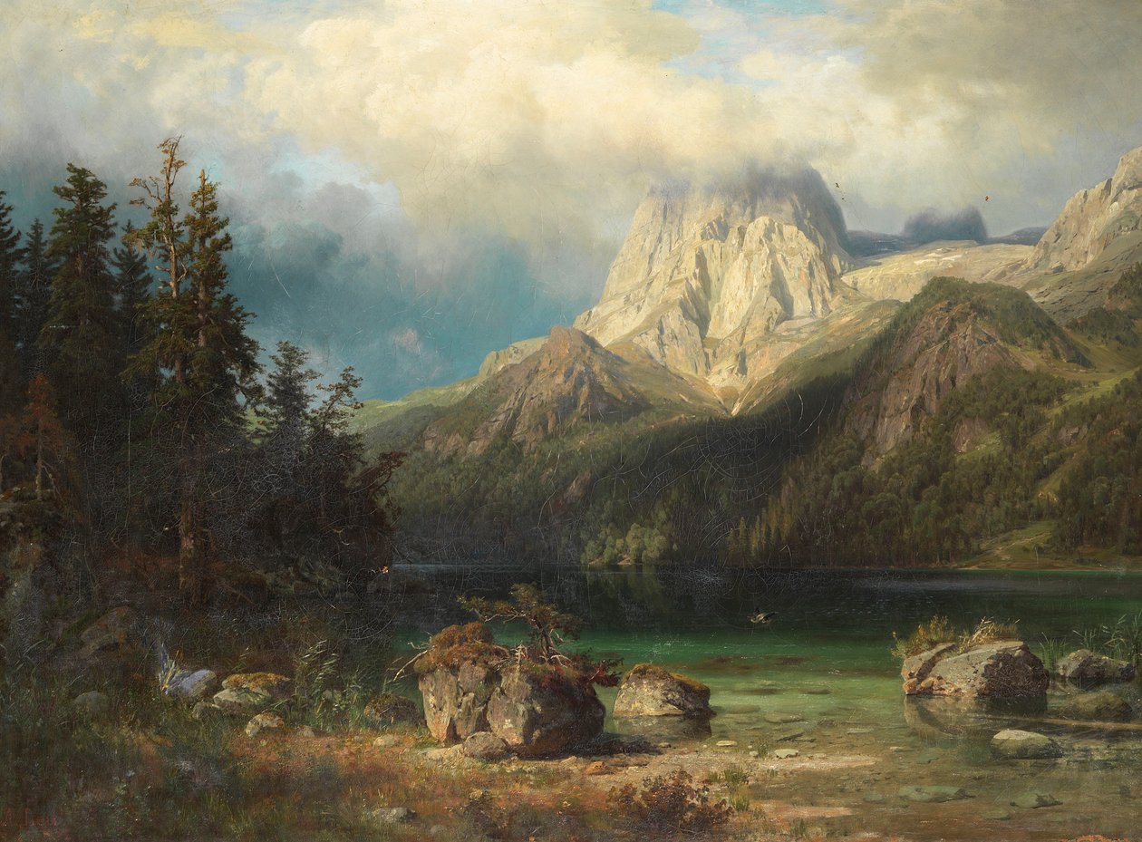 Hegyi táj alkotó: August Wilhelm Leu