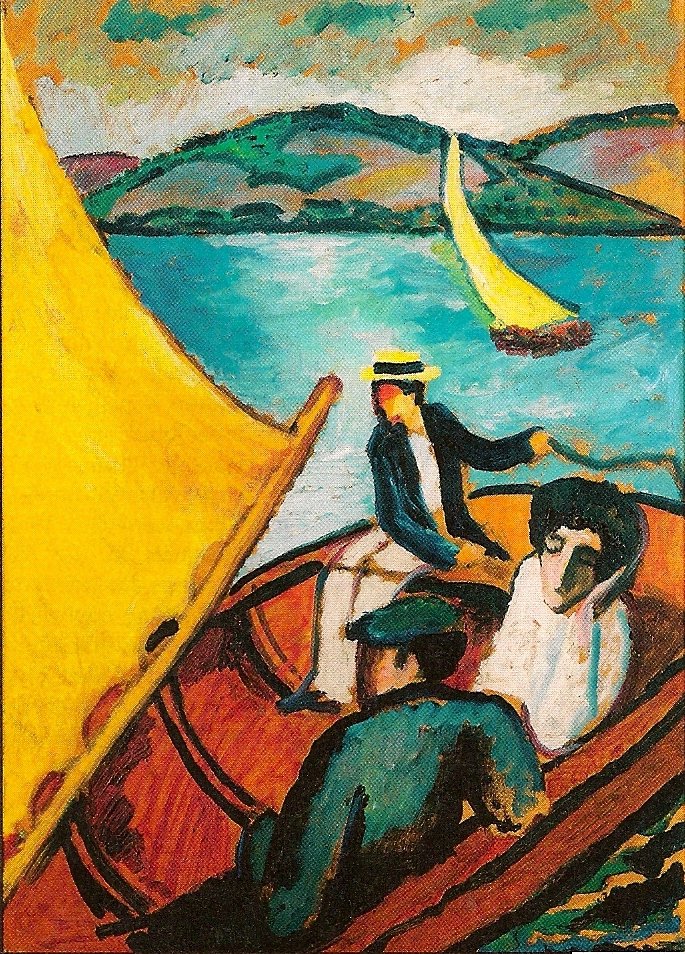 Vitorlás a Tegernsee -n alkotó: August Macke