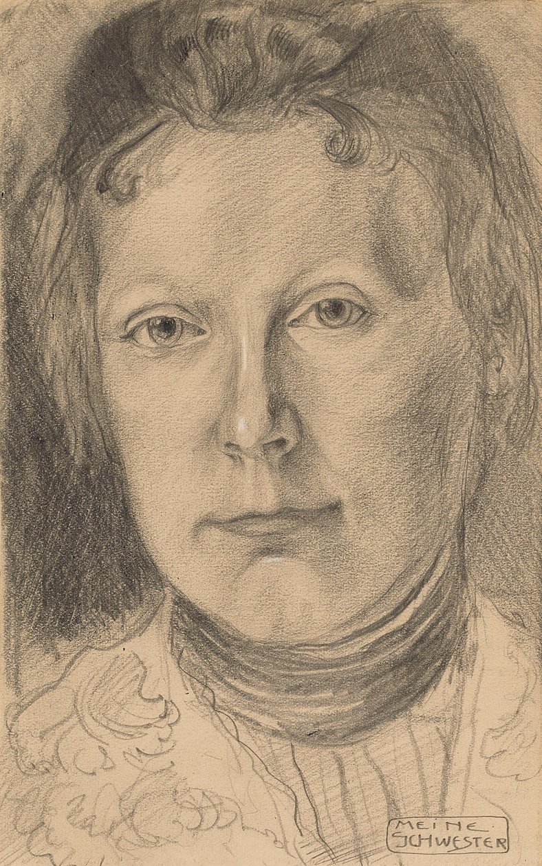 Ottilie Macke portréja ("Nővérem") alkotó: August Macke