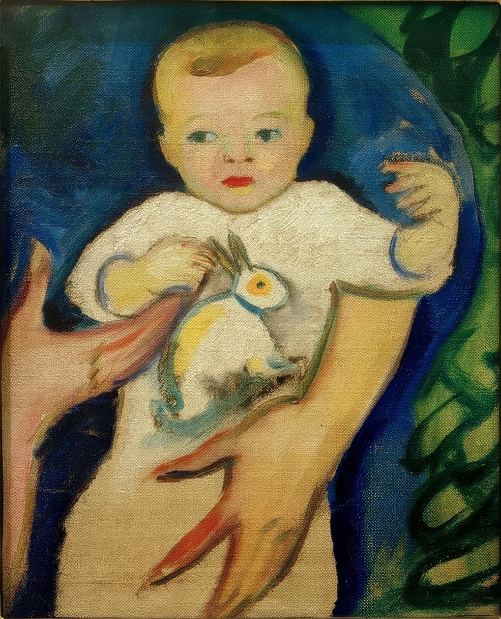 Buddha almával alkotó: August Macke