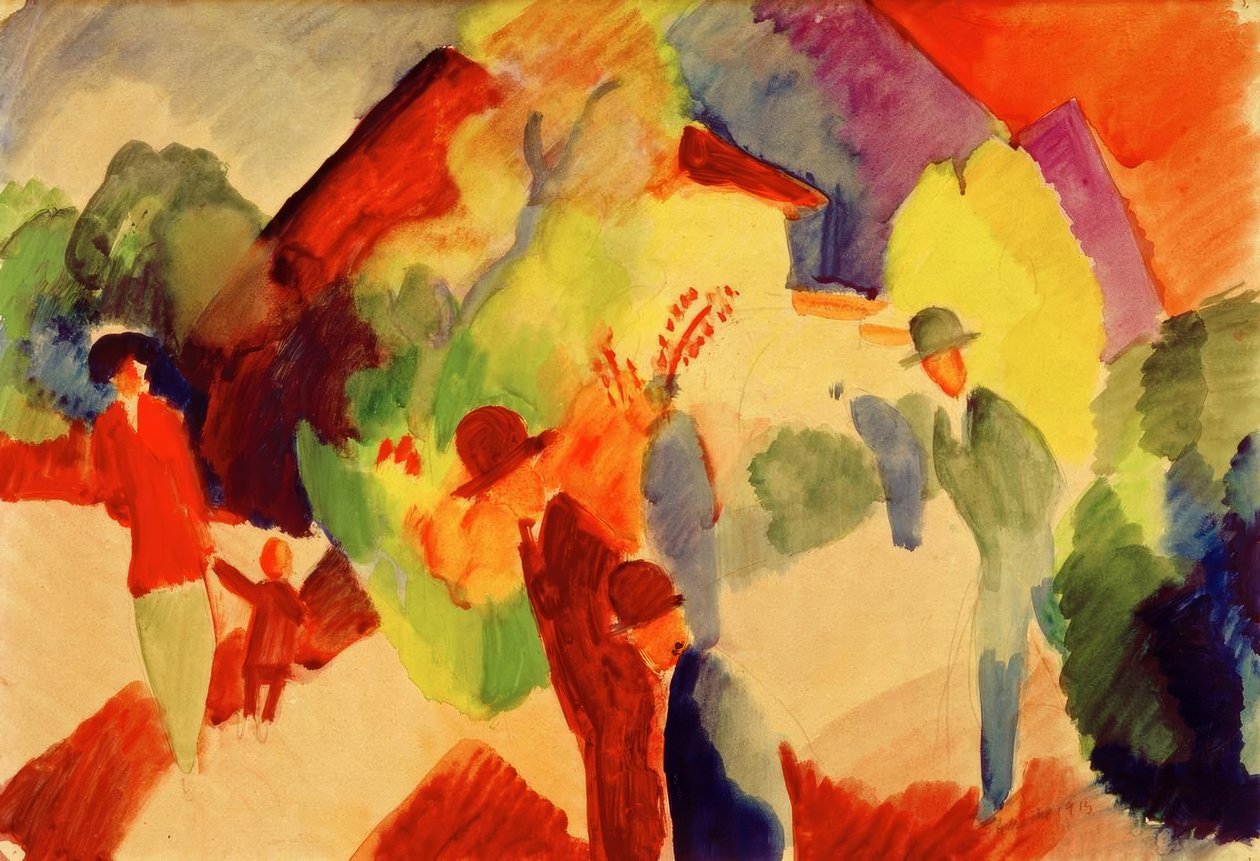 Sétálók a parkban alkotó: August Macke