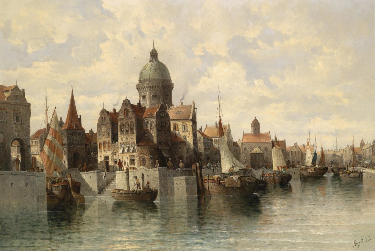 Amszterdam kilátása alkotó: August von Siegen