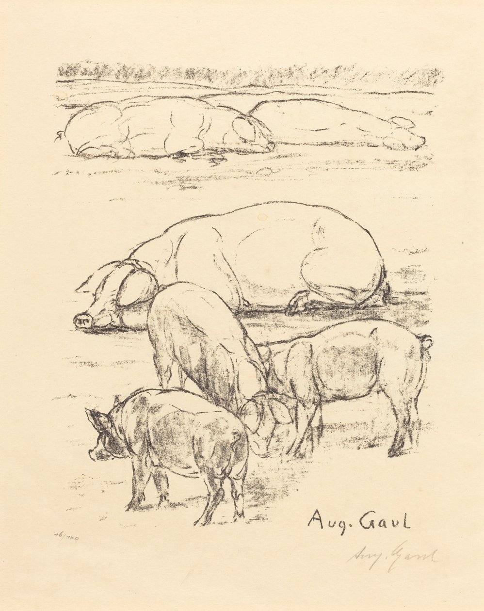 Disznók alkotó: August Gaul