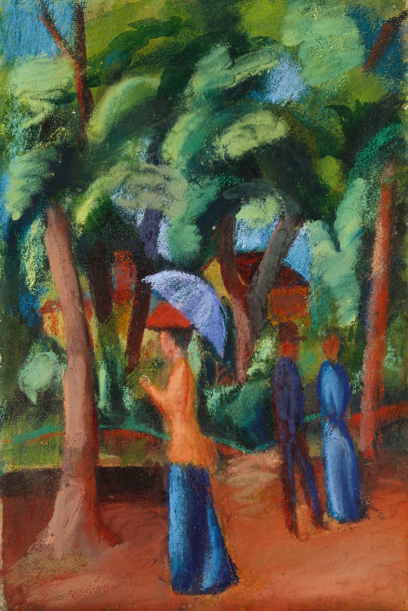 Séta a parkban, 1914 alkotó: August Macke