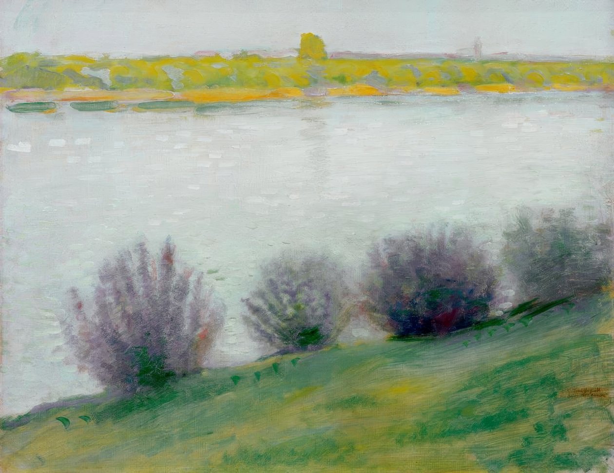 A Rajnán Hersel közelében alkotó: August Macke