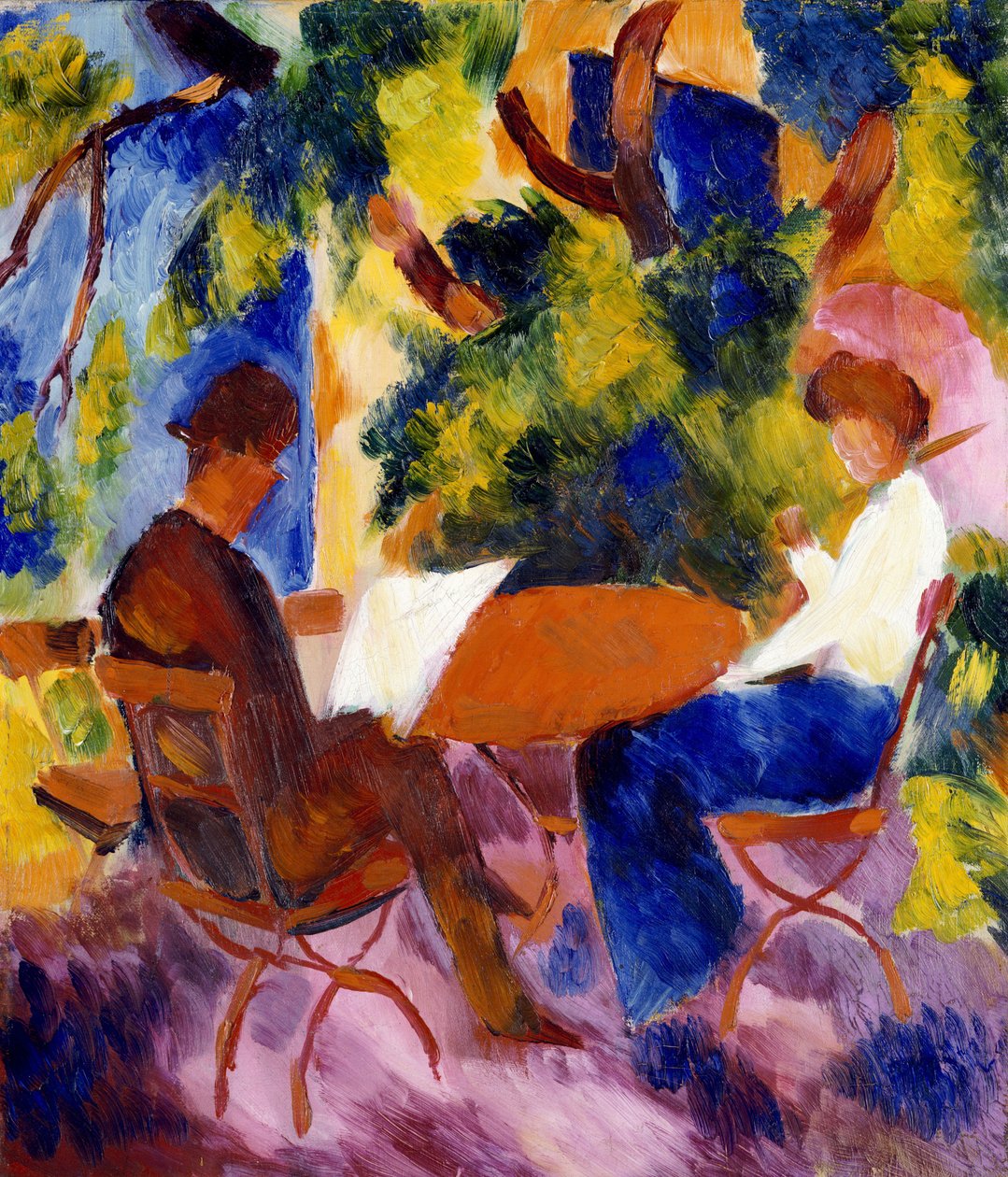 A kerti asztalnál, 1914 alkotó: August Macke