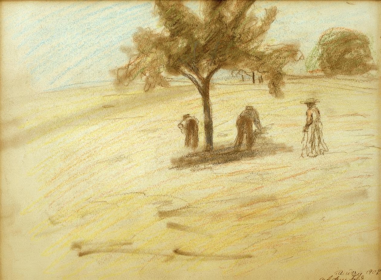Kandernben a mezőn alkotó: August Macke