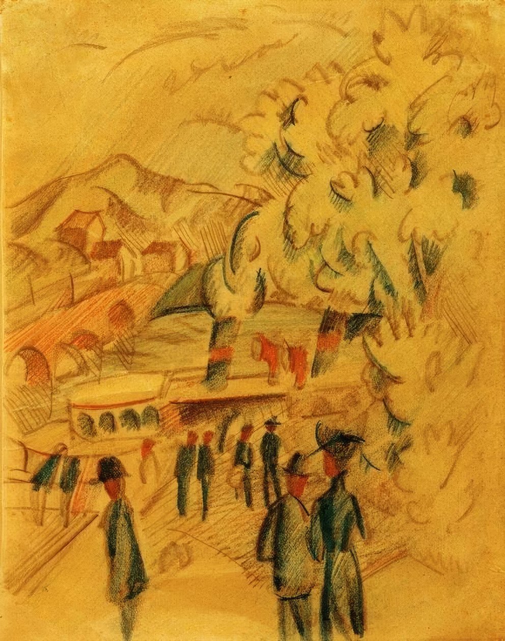Az út a leszállópályához alkotó: August Macke