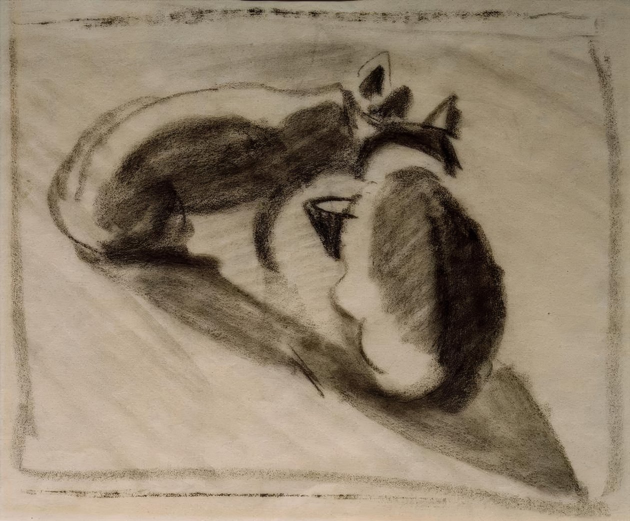 Marc festő két macskája alkotó: August Macke