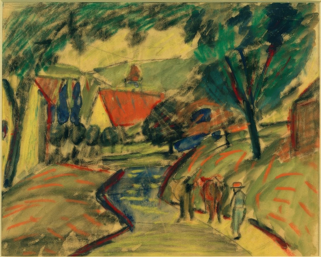 Falu utca Kandern II alkotó: August Macke