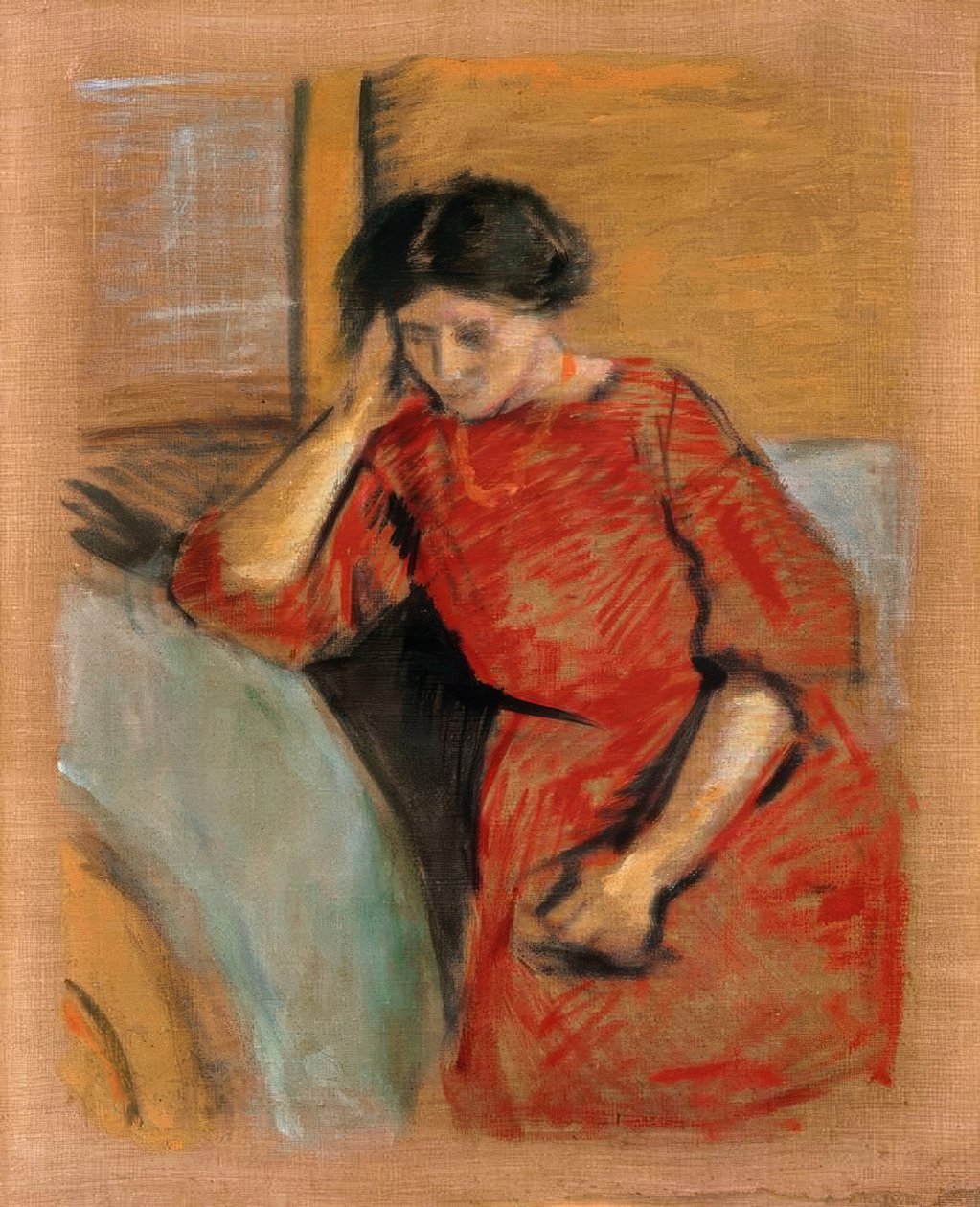 Elisabeth piros ruhában alkotó: August Macke