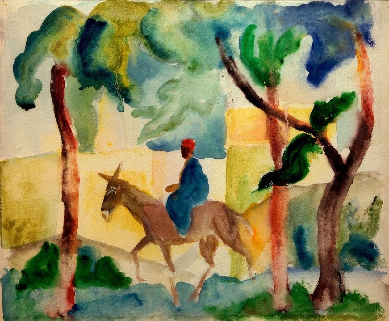 Szamárlovas alkotó: August Macke