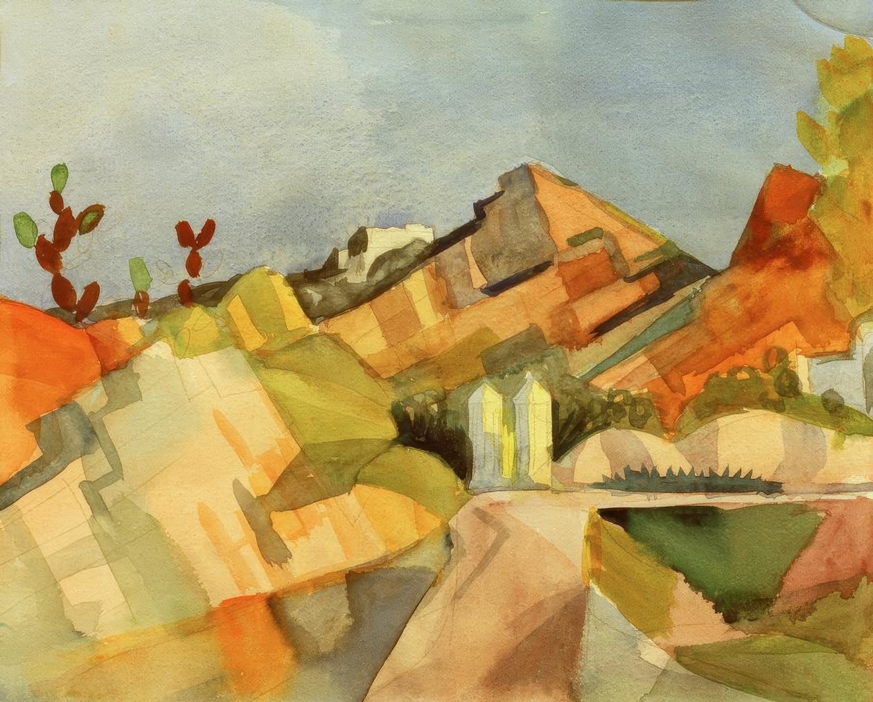 Sziklás táj alkotó: August Macke