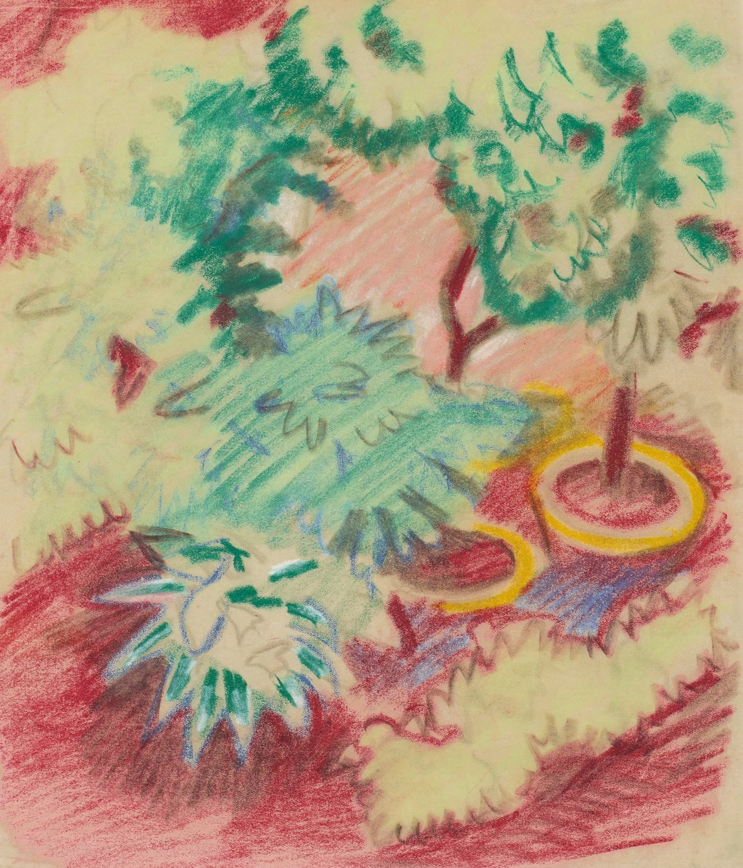 Virág cserepek. alkotó: August Macke