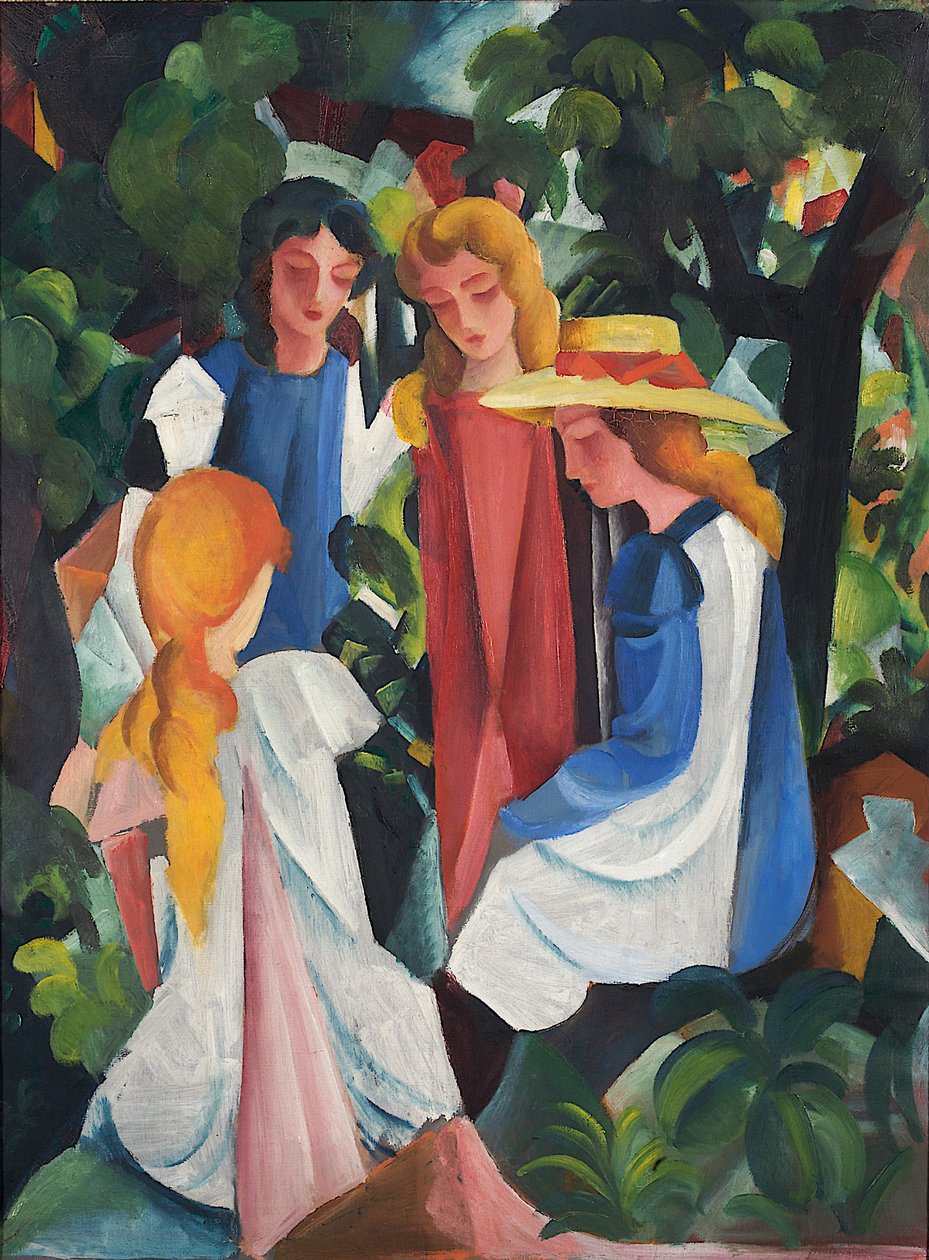 Négy lány, 1912-1913 alkotó: August Macke