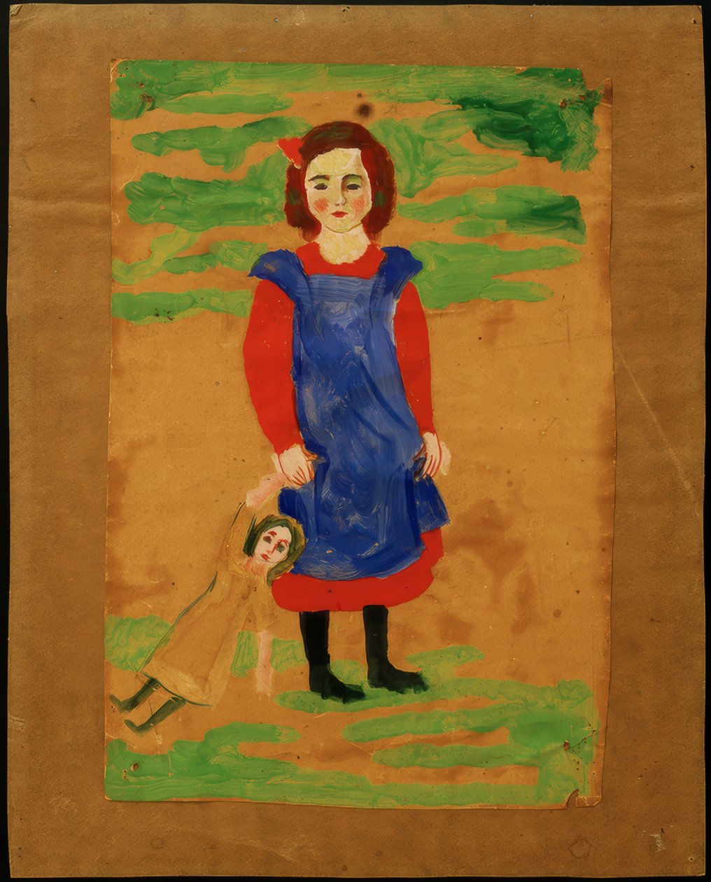 Gyermek babával alkotó: August Macke