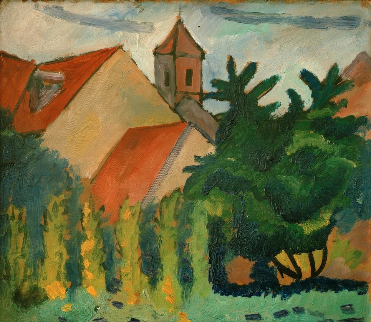 Templom Kandernben alkotó: August Macke