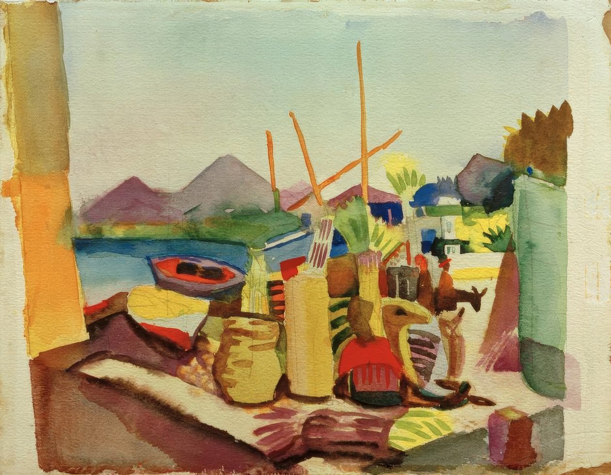 Táj Hammamet közelében alkotó: August Macke