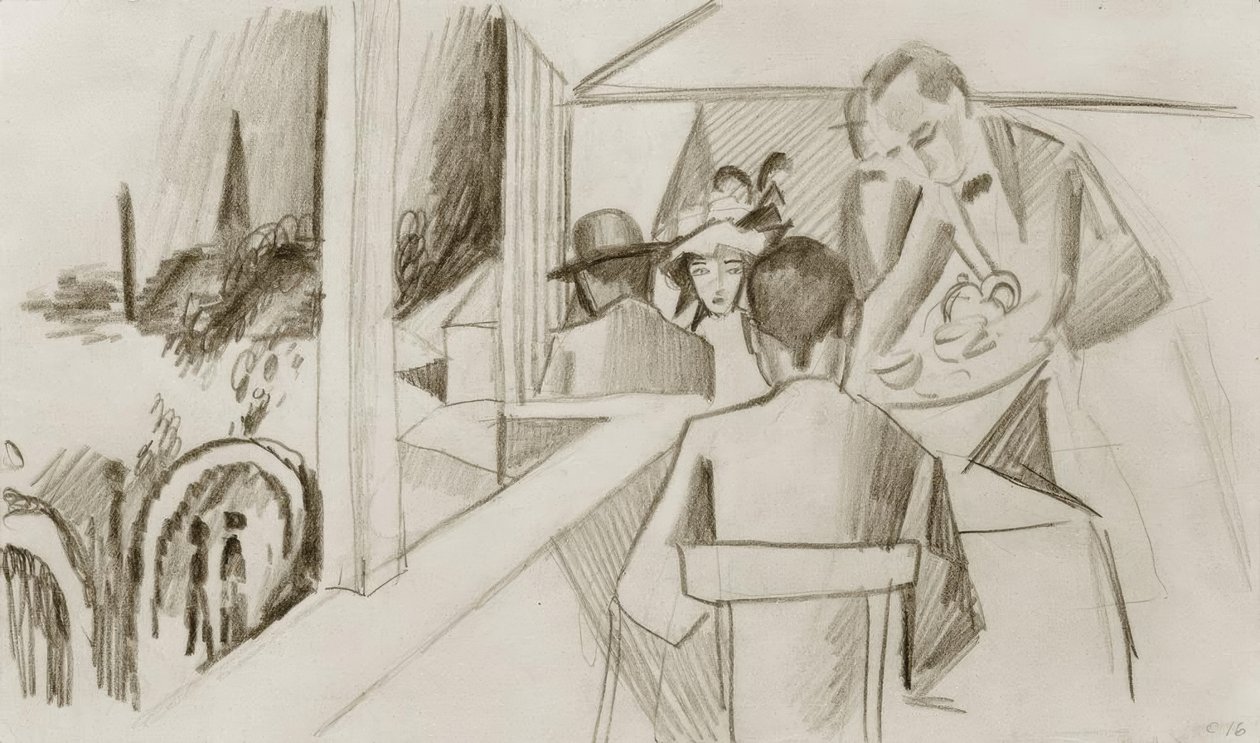 Léghajó kávézó alkotó: August Macke