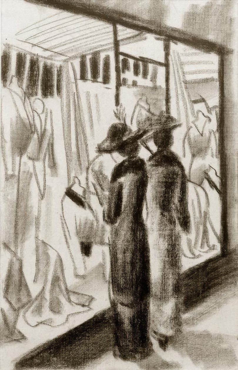 Divatüzlet az árkádban alkotó: August Macke