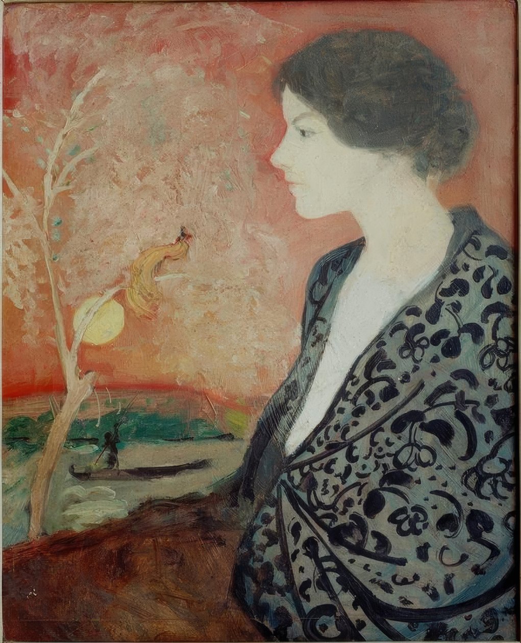 Erzsébet Gerhardt portrétanulmány alkotó: August Macke