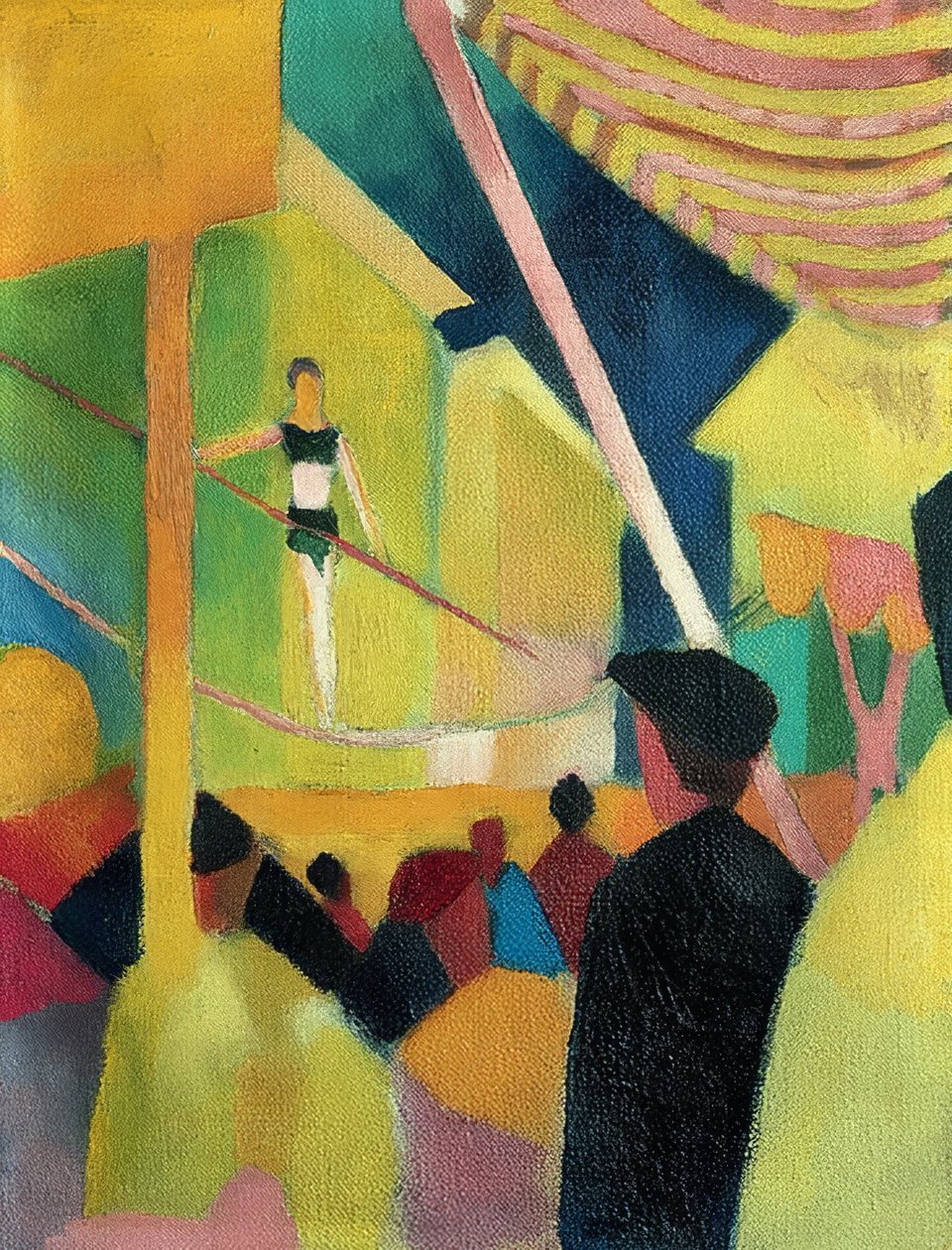 Kötéljáró. 1913 körül alkotó: August Macke