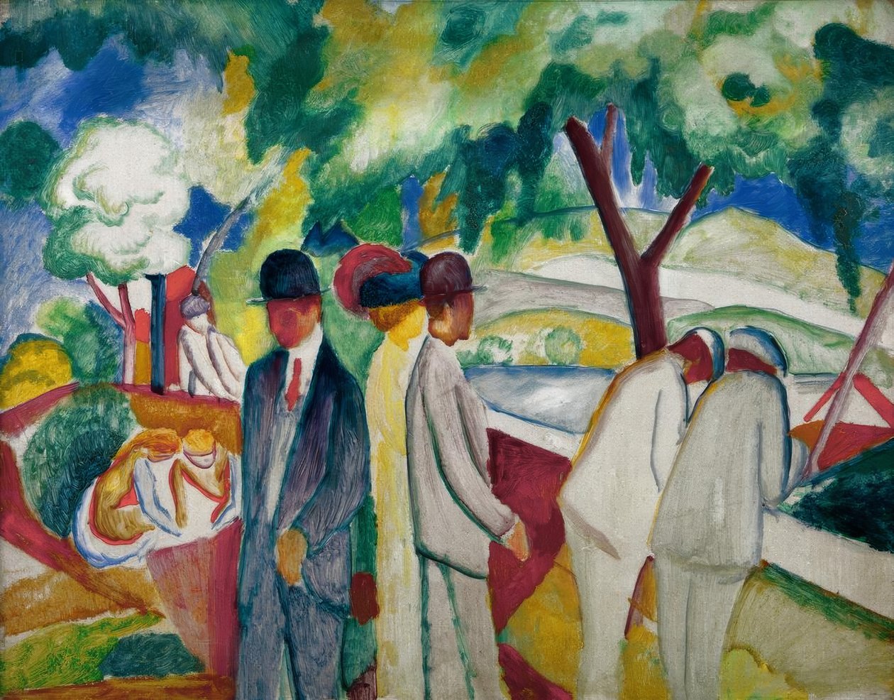 Babakocsik (Nagy könnyű séta) alkotó: August Macke