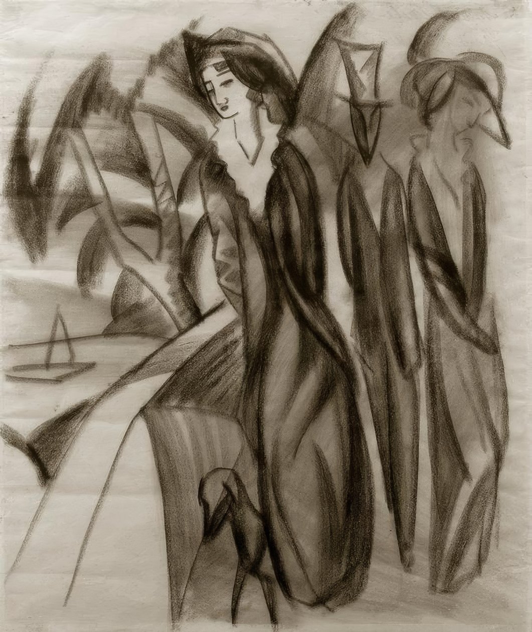 Sétálók a tónál alkotó: August Macke