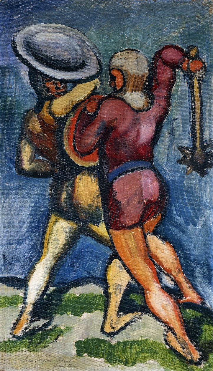 Két harcos; Két harci vége, 1910 alkotó: August Macke