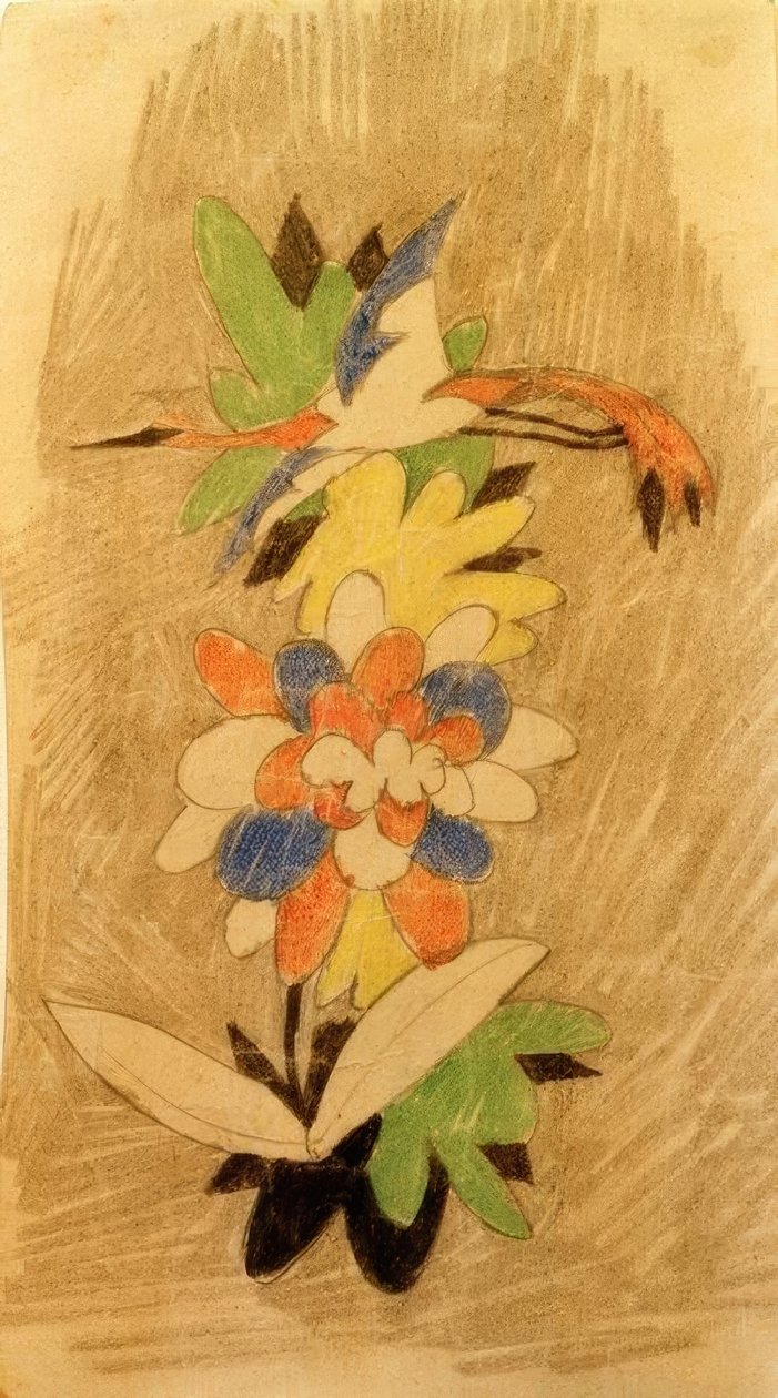 Madár virágban alkotó: August Macke