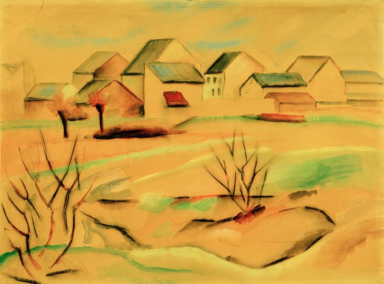 Külvárosi házak alkotó: August Macke