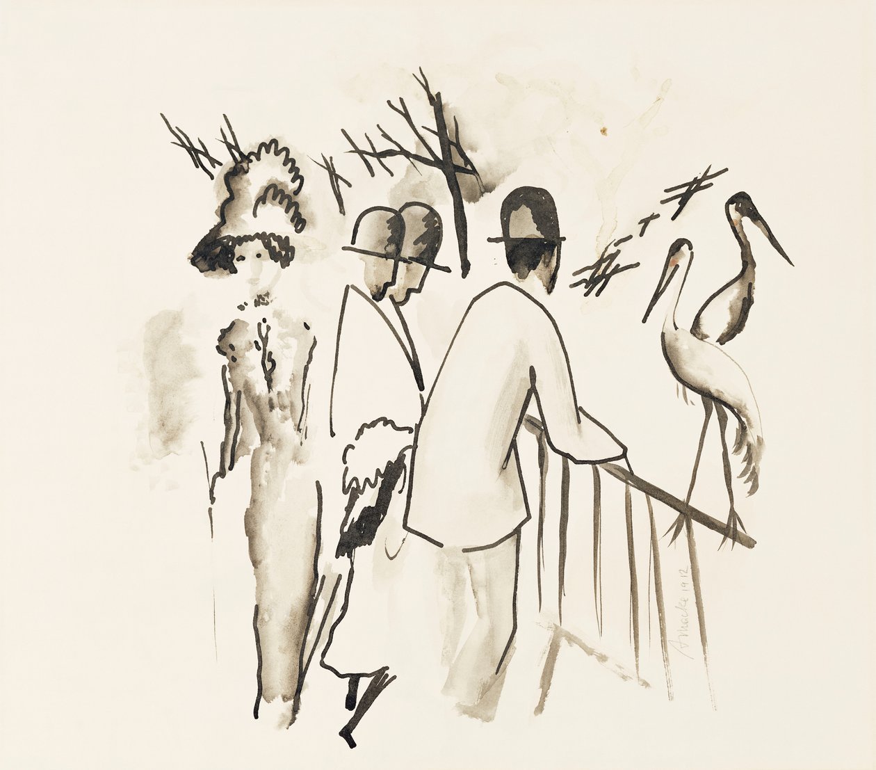 Állatkert II; Állatkert II, 1912 alkotó: August Macke