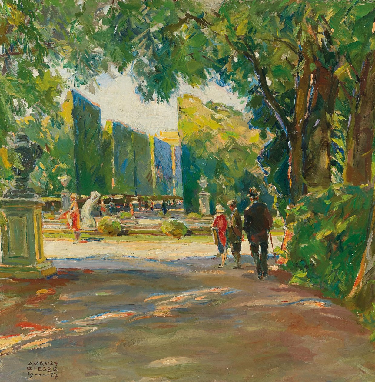 A Schönbrunni kastély parkjában alkotó: August Rieger